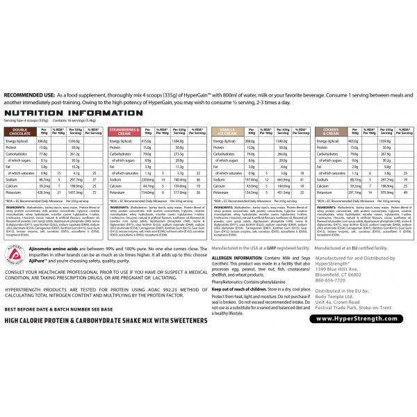 Hyper Gain High Protein Muscle Gainer